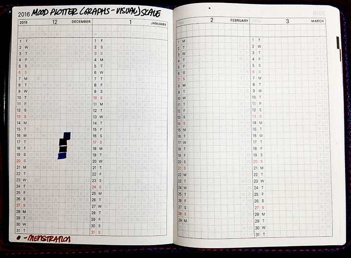 Hobonichi day marker- which I use as a mood plotter.