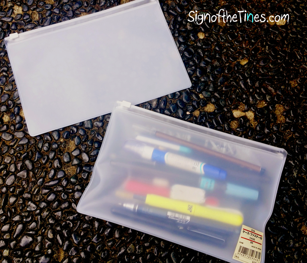 Muji Zip Pouches Sign of the Tines