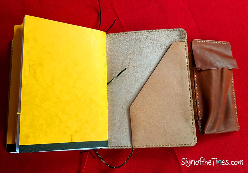 Sunday Leather Craft Travaler's Notebooks- -pen case and foldout